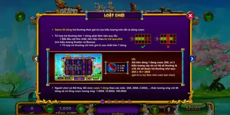 quy định game thanh xà bạch xà